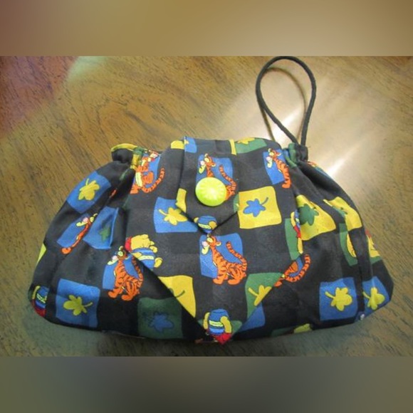 Handbags - Disney Print Necktie Wristlet - Handmade